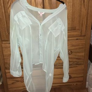 see through blue shirt